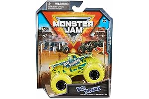 Monster Jam 2024 Official 1:64 Diecast Truck Series 34 Over Charged Blue Thunder, Color-Changing