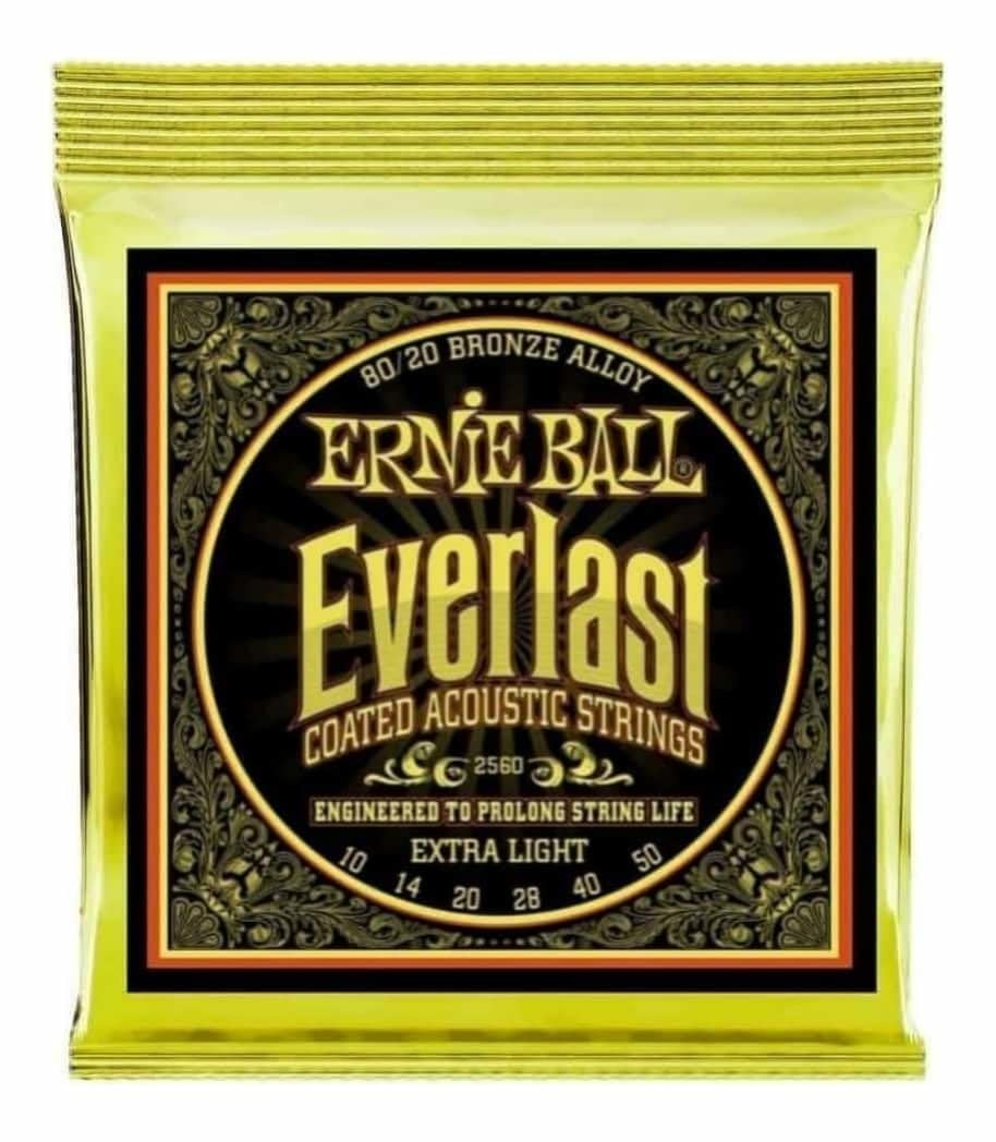 Everlast Extra Light 80/20 Bronze Acoustic Guitar Strings, 10-50 Gauge (P02560)