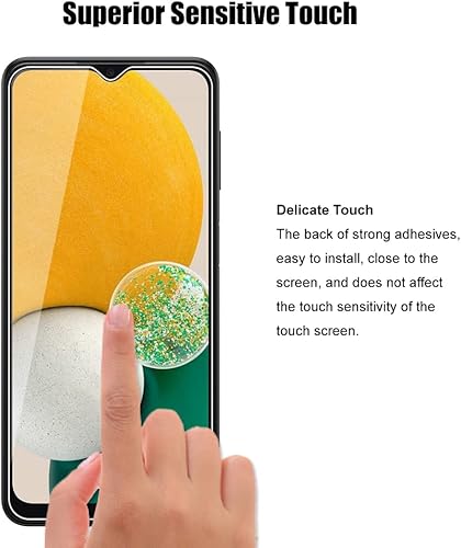 Miniatura 4 de UZWZW (3+3) para Samsung Galaxy A13 4G  5G (paquete de 3) Protector de pantalla de vidrio templado + (3 unidades) Película protectora de lente de