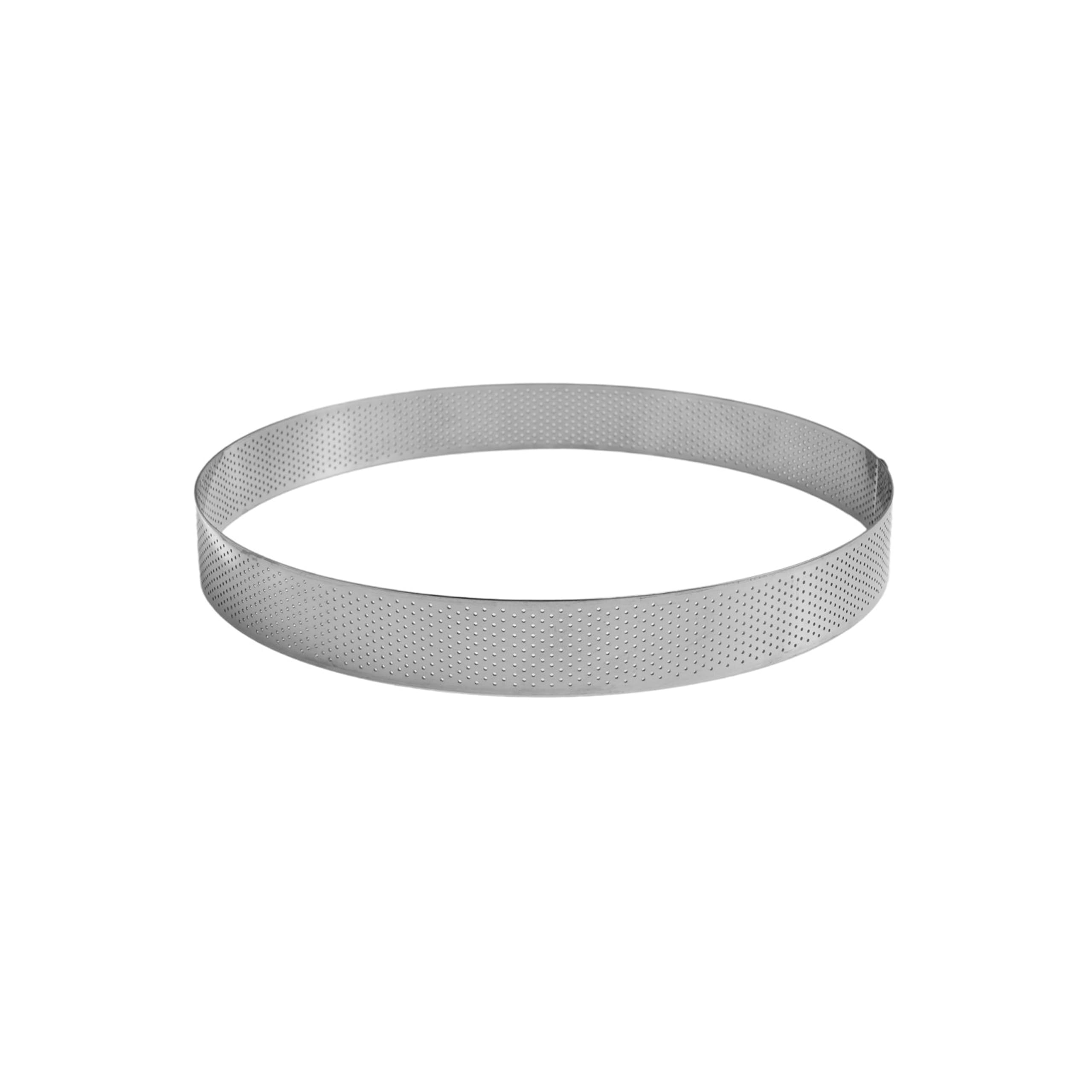 GOBEL - Perforated Pie Ring - Perforated Pastry Ring - Stainless Steel - Ø 10 cm - Height 3.5 cm - Professional Quality - Made in France