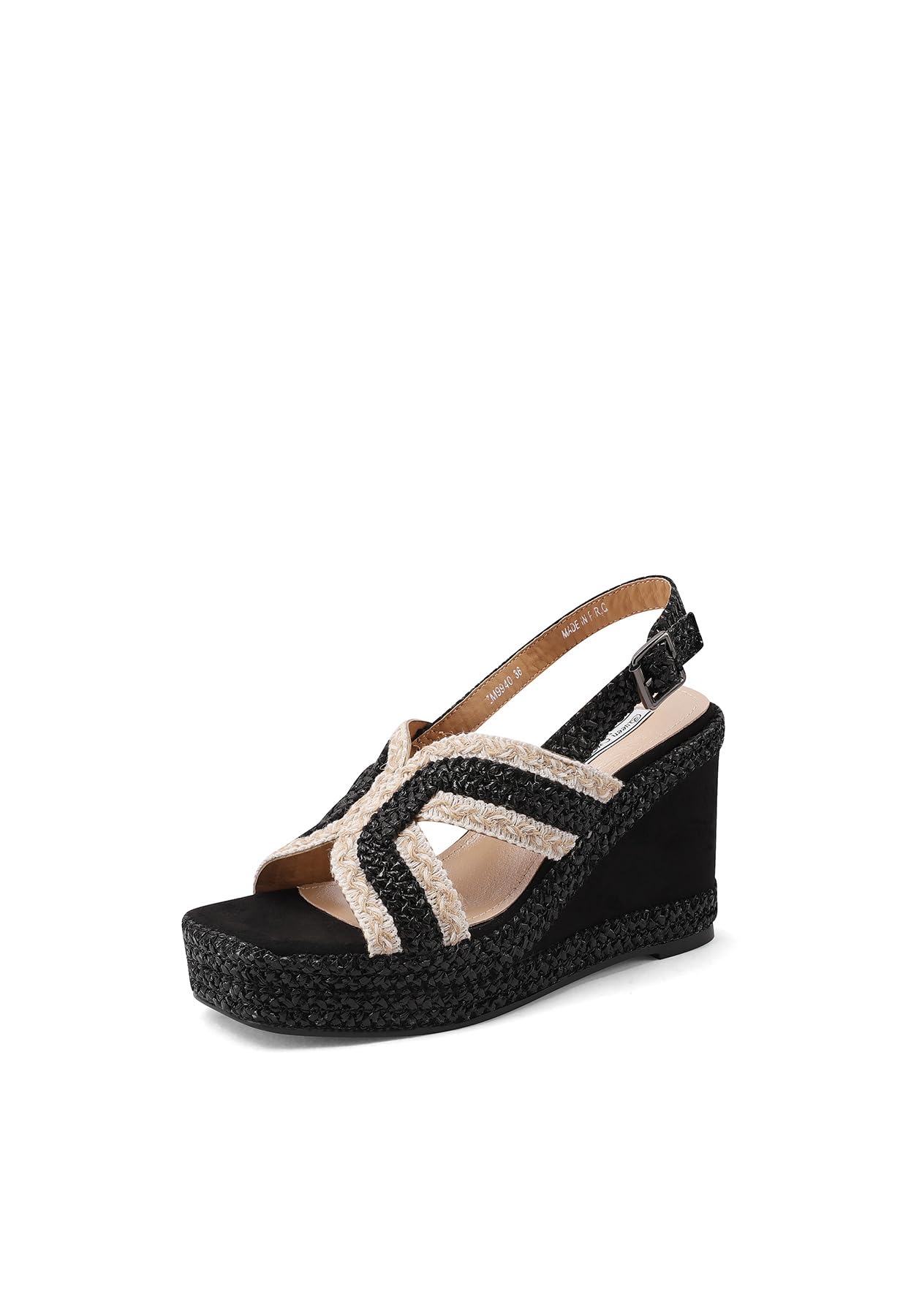 QUEEN HELENA Zeppe Sandali Alti con Cinturino Casual Donna ZM9940