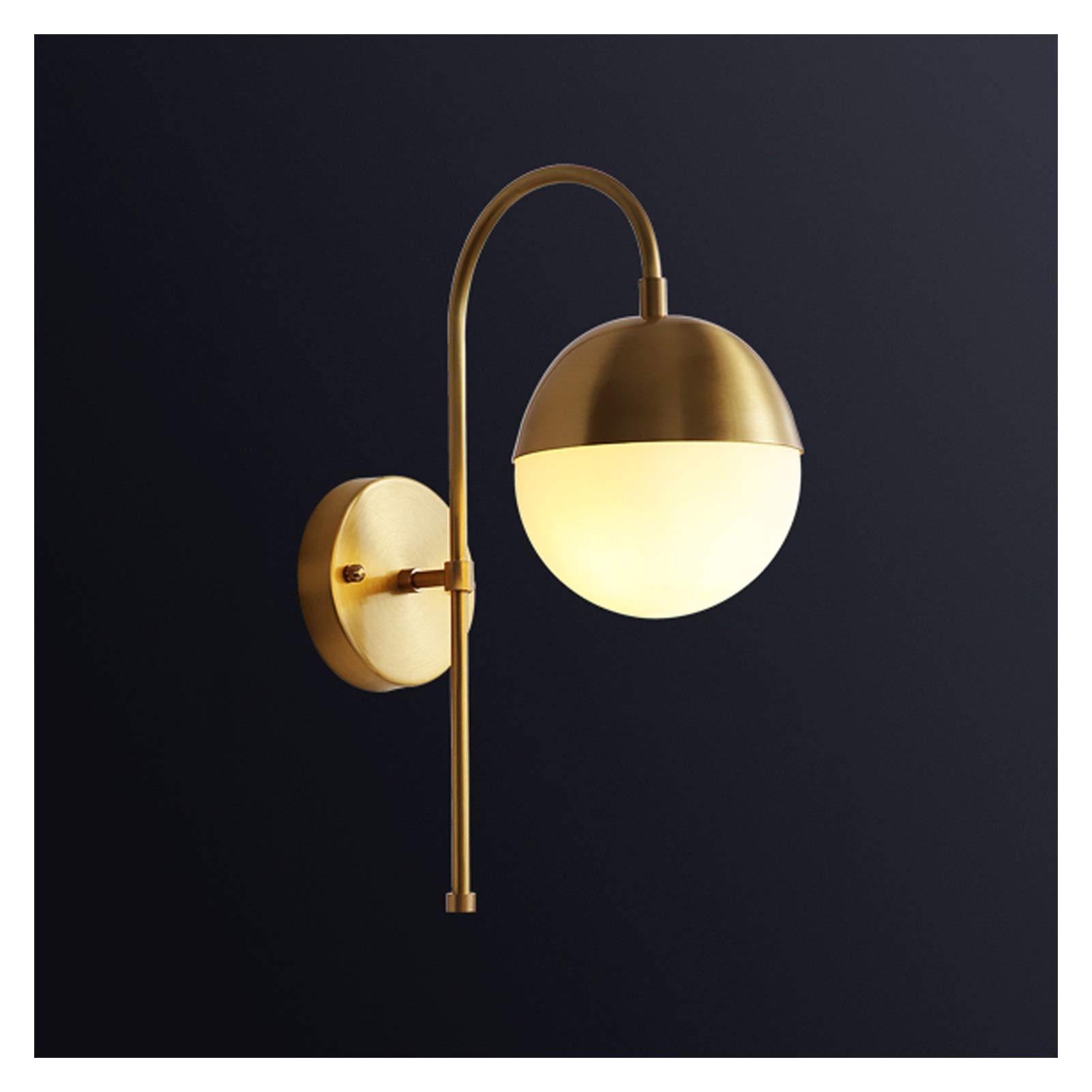 YNIYUJKL Wall Lamp, Wall Lamp Bedroom Bedside Wall Lamp Light Modern Minimalist Wall-Mounted Lighting Fixtures For Living Room Staircase Aisle Wall Mounted Full Copper Wall,1PACK