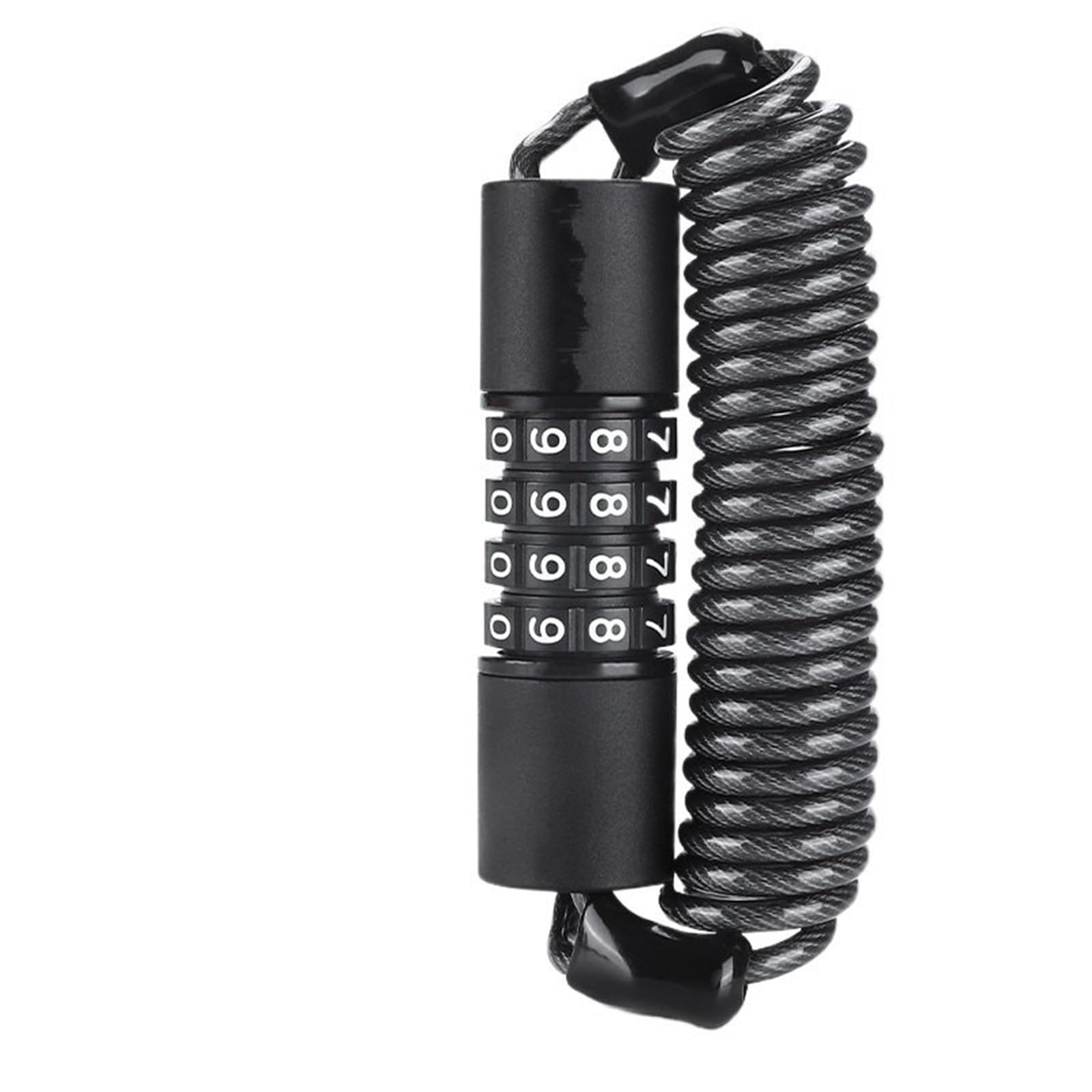 Handlebar Lock Portable Bicycle Lock Password Rope Helmet Safety Steel Wire Mountain Bike Backpack Zinc