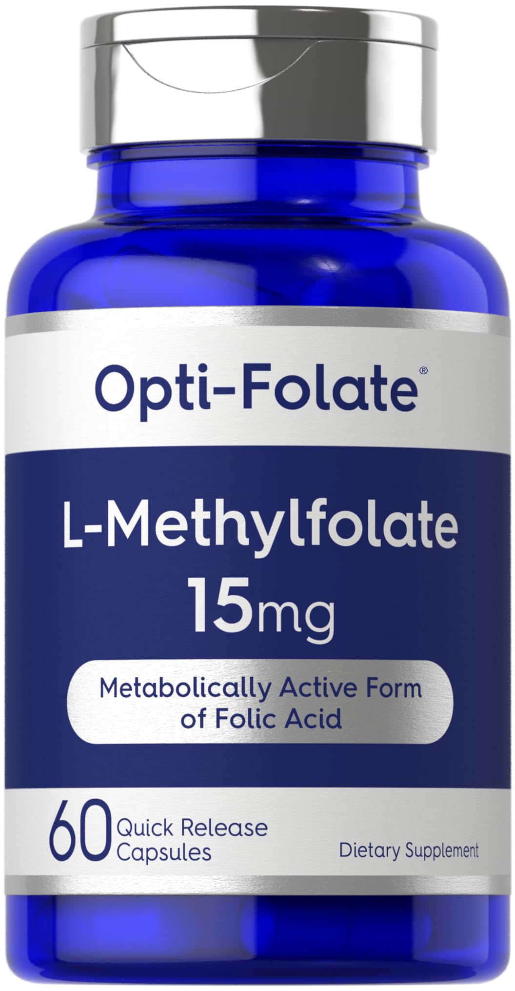 Opti-Folate L-Methylfolate 15 mg (60 Capsules) Optimised and Activated, Non-GMO, Gluten Free 5-MTHF
