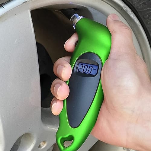 Miniatura 6 de Medidor digital de presión de neumáticos, 150 PSI, 4 ajustes, lector de medidor de neumáticos de automóvil, LCD retroiluminado y herramienta de