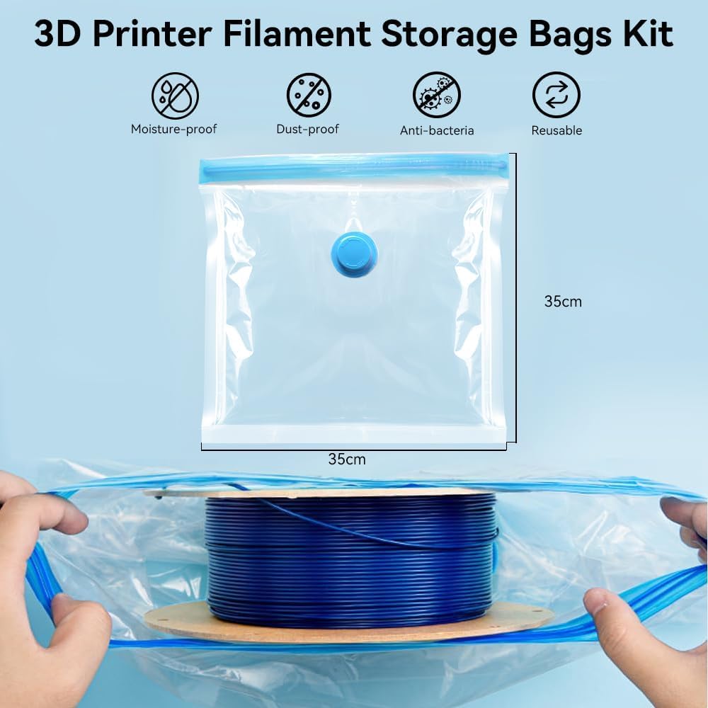 Offizieller Creality Space PI Filament Trockner & 3D Drucker Filament Aufbewahrungsbeutel 35x35 cm