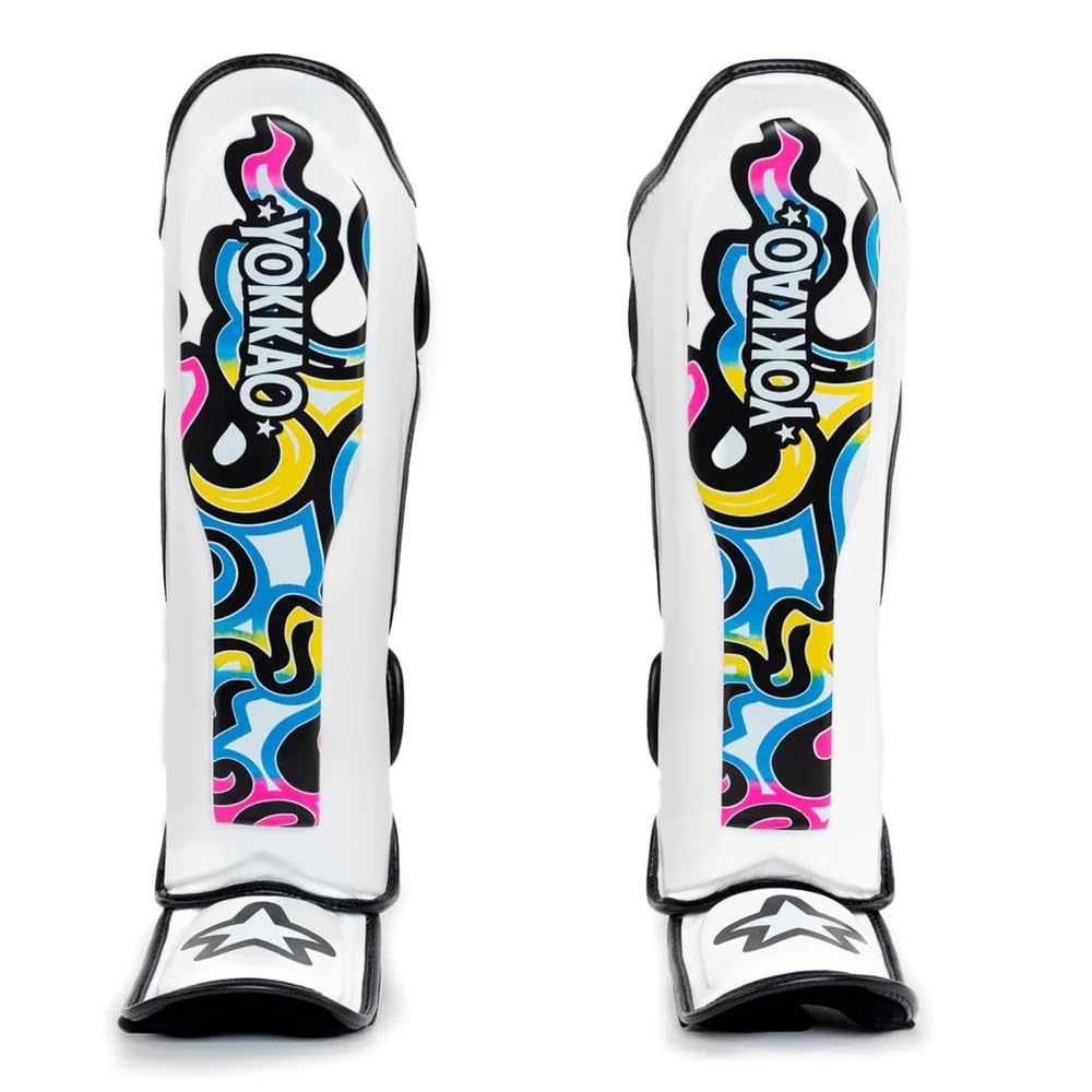 YOKKAO Flames Shinguards - White - XS, Shin Guards - Amazon Canada