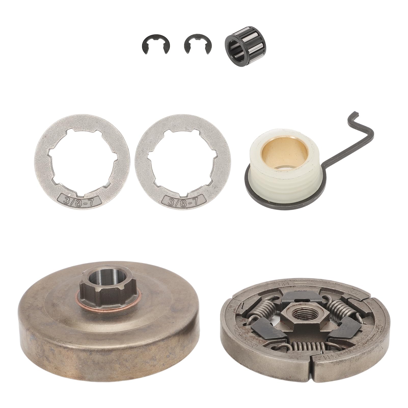 Attisfiera Sprocket & Clutch Kit for STIHL MS362 MS361 MS441 MS440 MS460 044 046 Chainsaw 3/8 Inch Clutch Drum Needle Bearing Kit 1128-007-1000 Sprocket