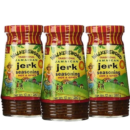 Walkerswood Condimento Jerk (Hot), 10 onzas (paquete de 3)