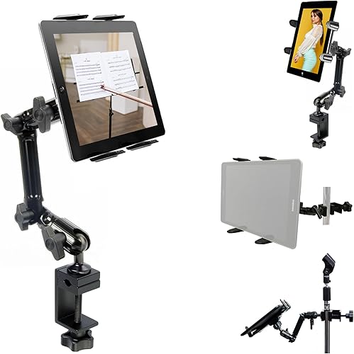 ChargerCity Soporte de abrazadera para iPad Pro Air Mini Galaxy Surface Pro de 7 a 12 pulgadas (bueno para Uber Eat Doordash Postmate salso)