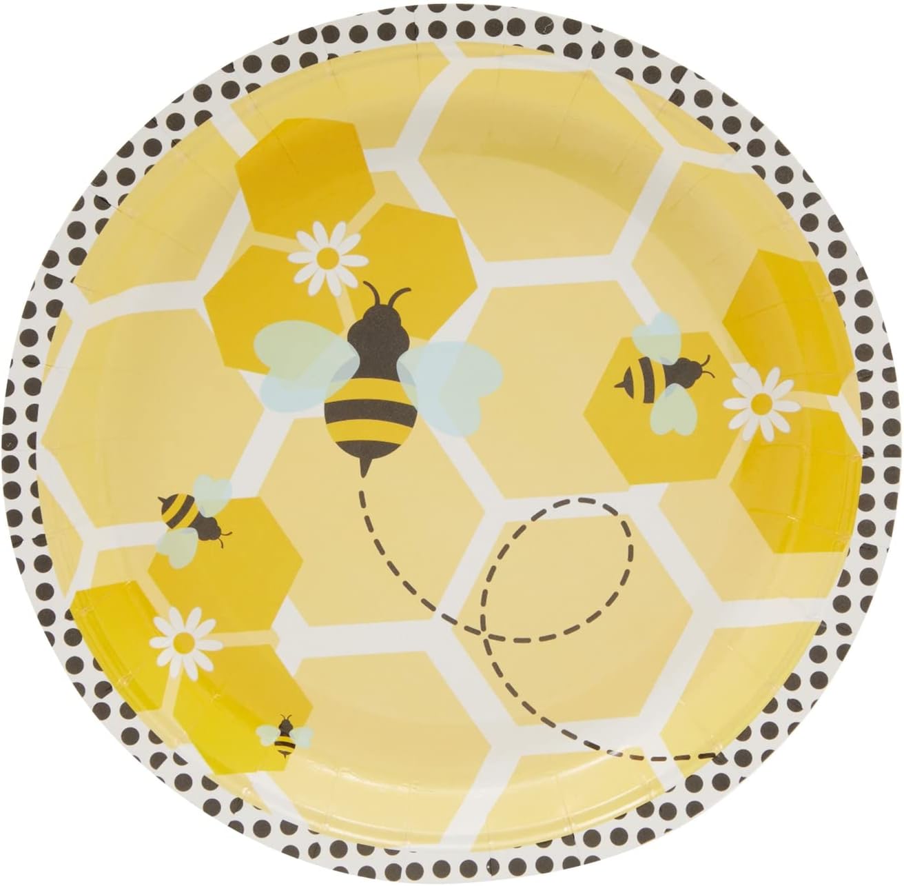 Yellow Bumble Bee Birthday Party Supplies Set - Plates, Napkins, Cups, and Cutlery