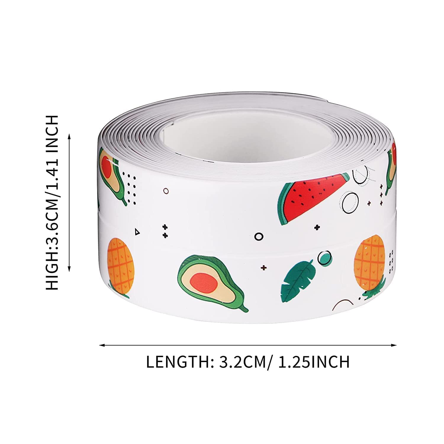 Krifa Enterprises Waterproof Tape - Oil Proof Caulk Tape for Kitchen Sink, Bathroom, Toilet & Basin - Self Adhesive, Gap Sealer - 3.2m x 3.8cm