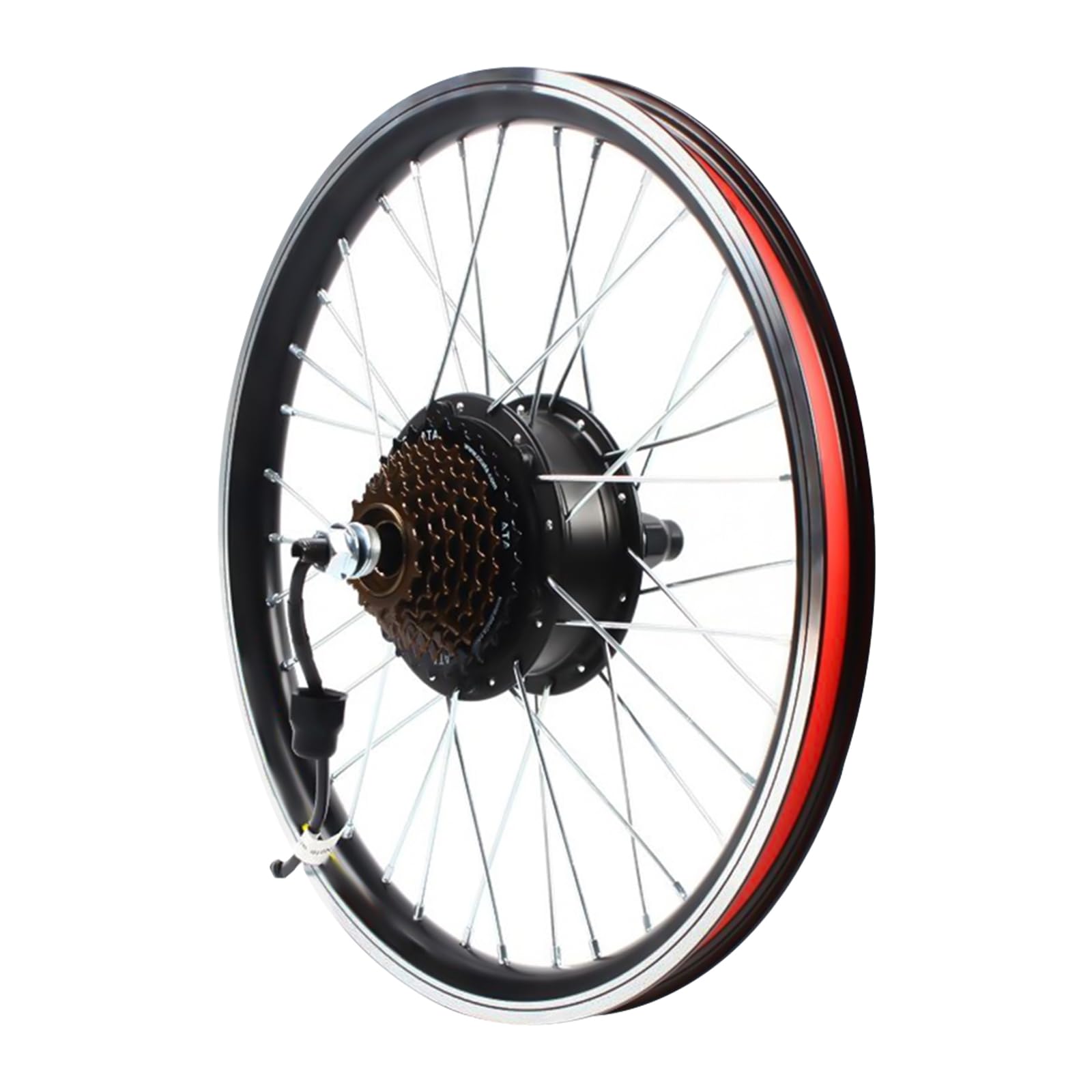 20 Zoll E-Bike Umbausatz, 36V Hinterrad Bürstenloser Nabenmotor mit LED Display, 5 Magnetpunkte Sensor, 3 Gang Getriebe, Elektrofahrräder Conversion Kit für V-Bremse und Scheibenbremse