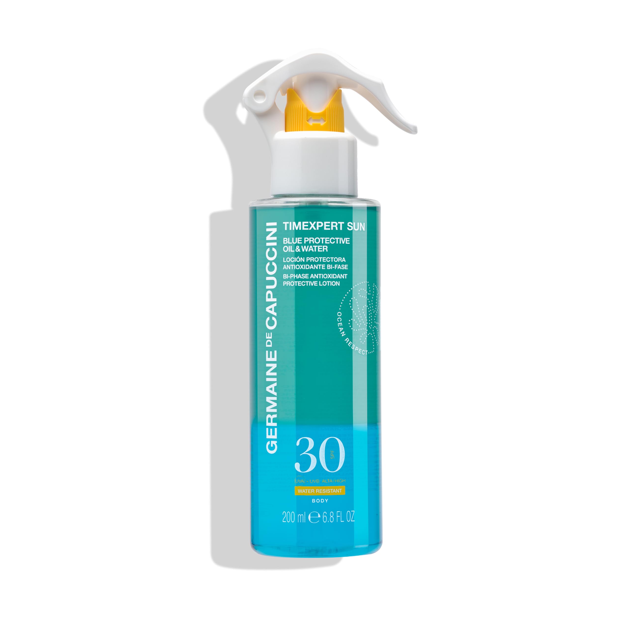 GERMAINE DE CAPUCCINI TIMEXPERT SUN | Bi-Phasen-Sonnenschutzlotion SPF30 – Sonnenschutz LSF 30 – UV-Schutz, erfrischt und spendet Feuchtigkeit, für alle Hauttypen – 200 ml