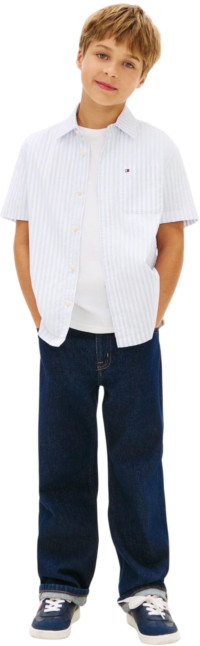 Tommy Hilfiger Flex Ithaca Stripe Shirt SS Kb0kb10210 Camisetas Niños (Pack de 1)