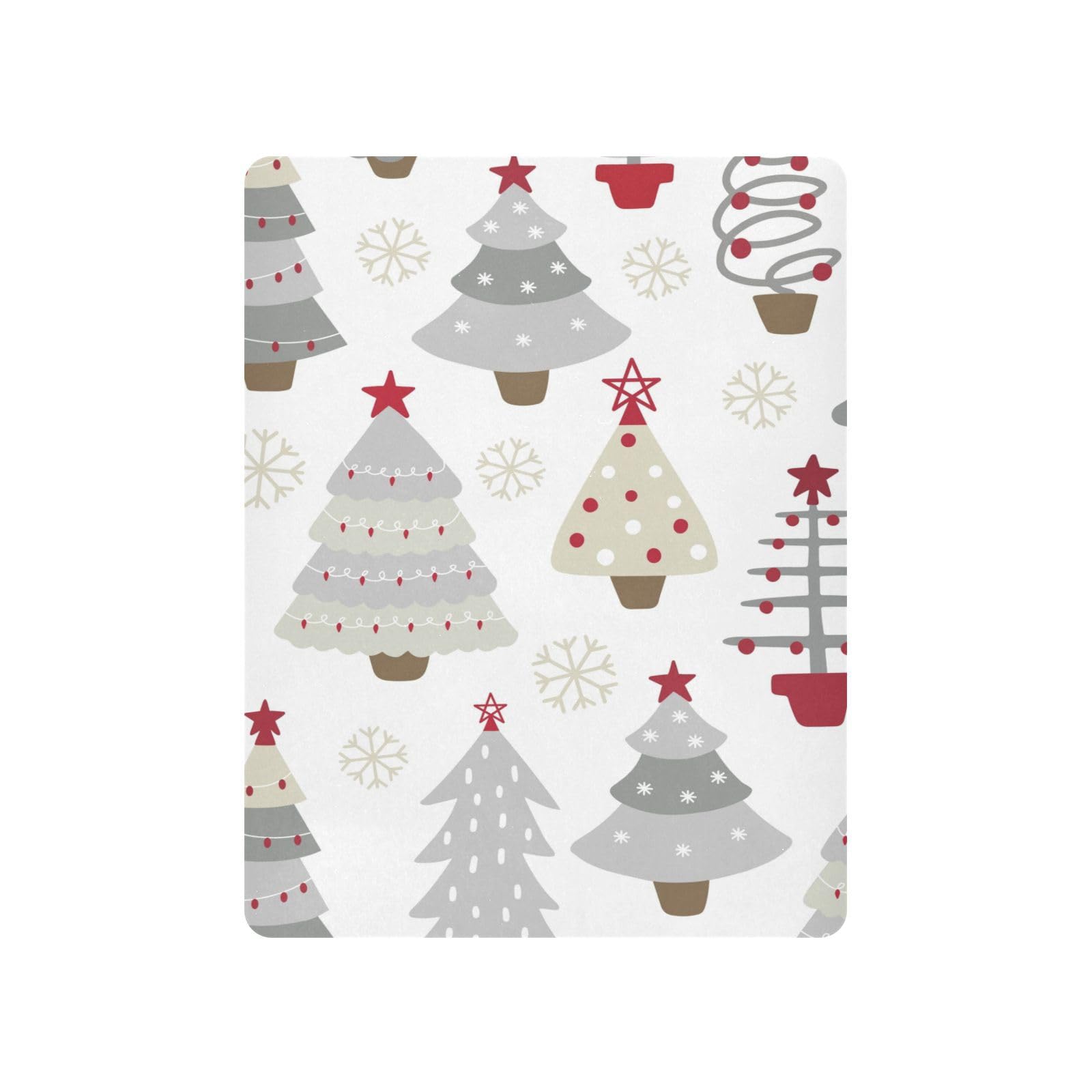 Moudou Christmas Tree Playard Sheet for Boy Girls, Soft Breathable Fitted Toddler Sheet for Standard Playard Bed Mattress, 39 x 27 x 5 Inch