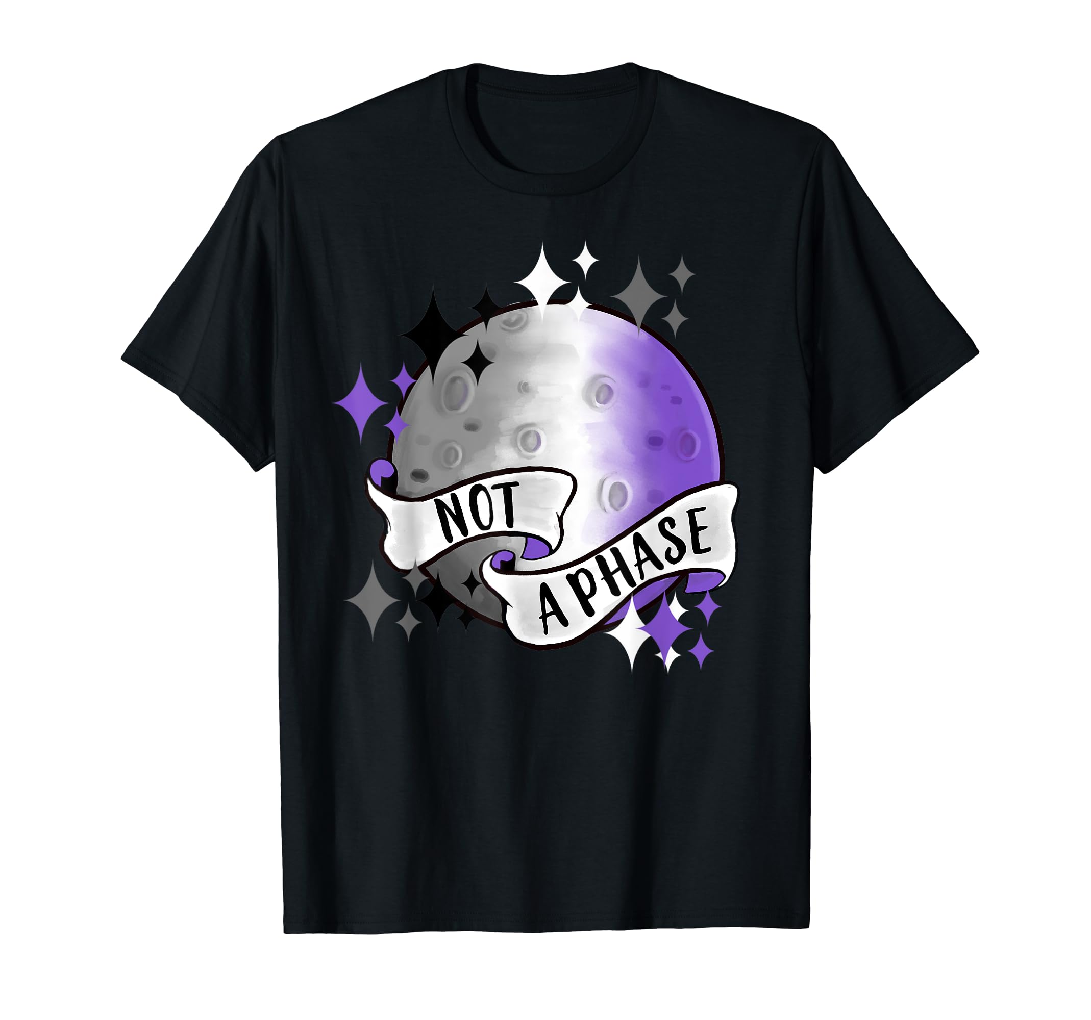Not A Phase Asexual Banner Ace Moon T-Shirt