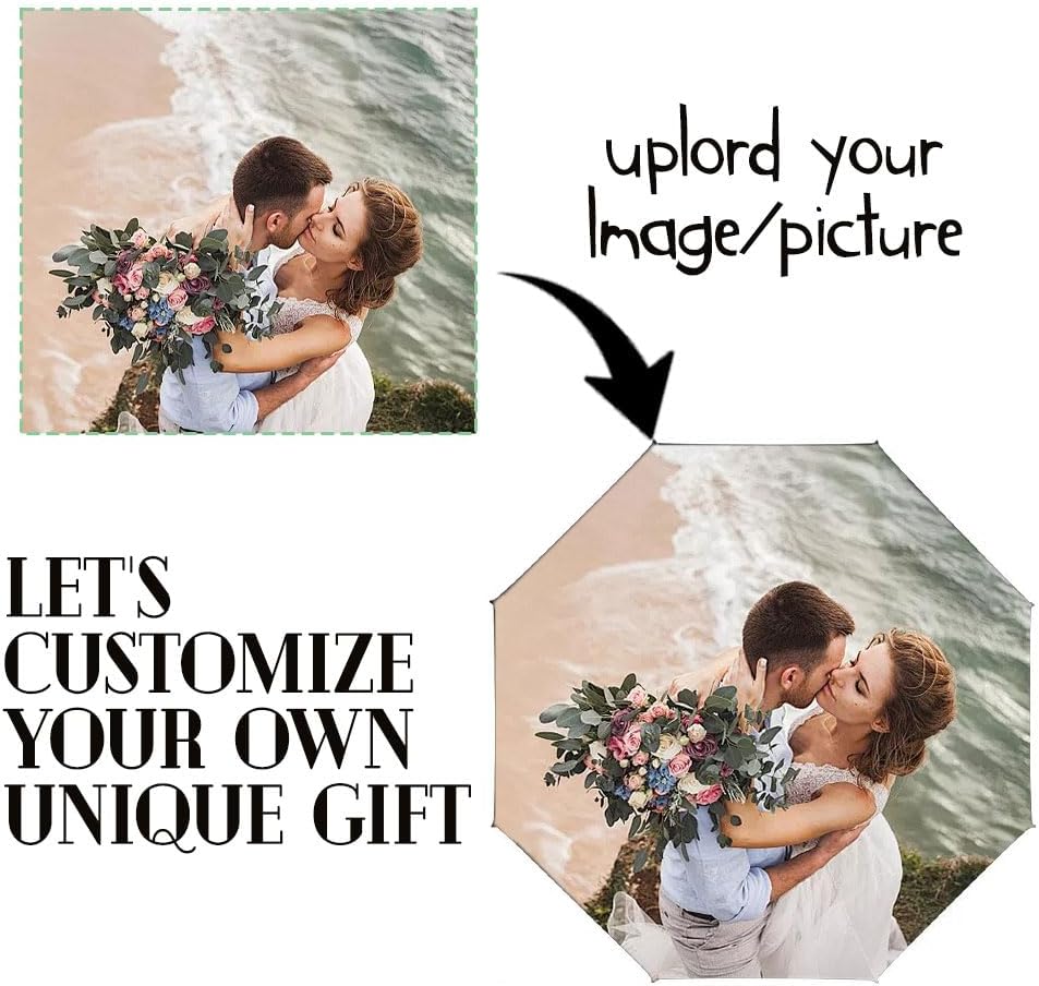Custom Compact Travel Umbrella, Personalized Folding Portable Windproof Umbrellas, Custom Text/Logo/Image,Ideal for Company Advertising, Gifts for Men, Women, and Family. - Image 4