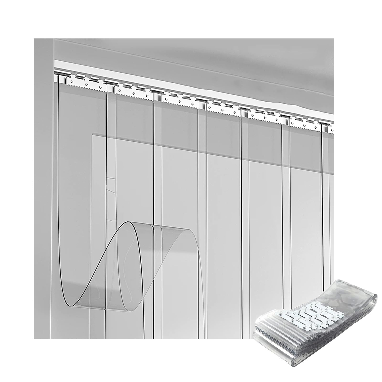 Rideau de porte en PVC souple thermique de 2 mm pour l'isolation des grands garages