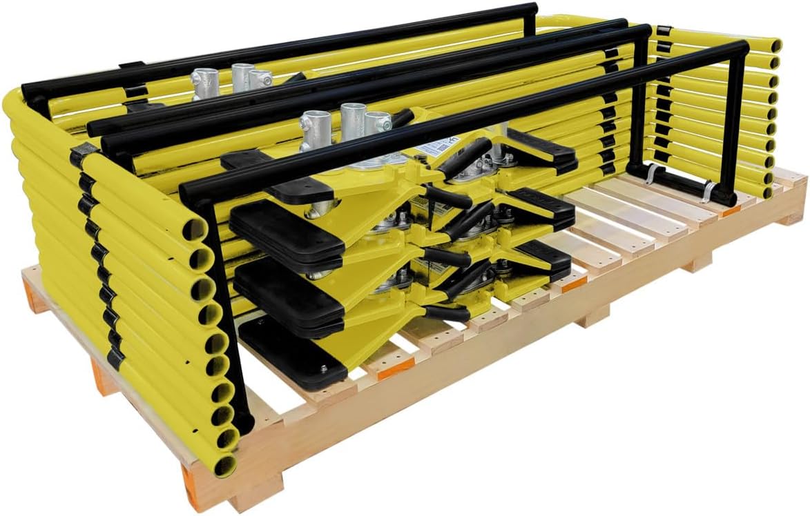 Frontline GUS Guardrail System Non-Penetrating Complete Kit | Superior Resistance to Impact Loads | OSHA Compliant (Green, Guardrail 50 Lnft)