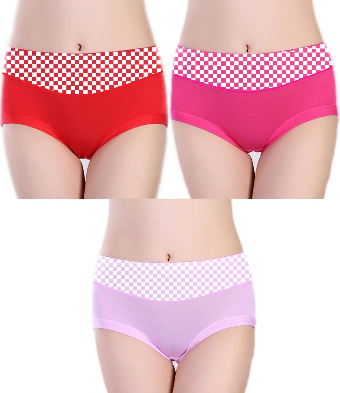 shaperx Women's Cotton High Waist Full Coverage Tummy Control Panty(Pack of 3)-picture-41
