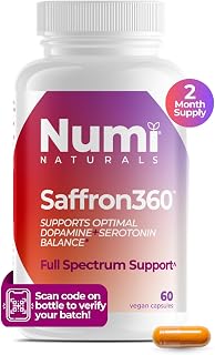 Saffron Extract 88.5mg - Pure Saffron Supplement - QR Code Verified 3rd Party Test Results - Dopamine Serotonin Mood Support - 60 Day Supply - Cognitive Focus Energy Natural Nootropic - Vegan USA Made