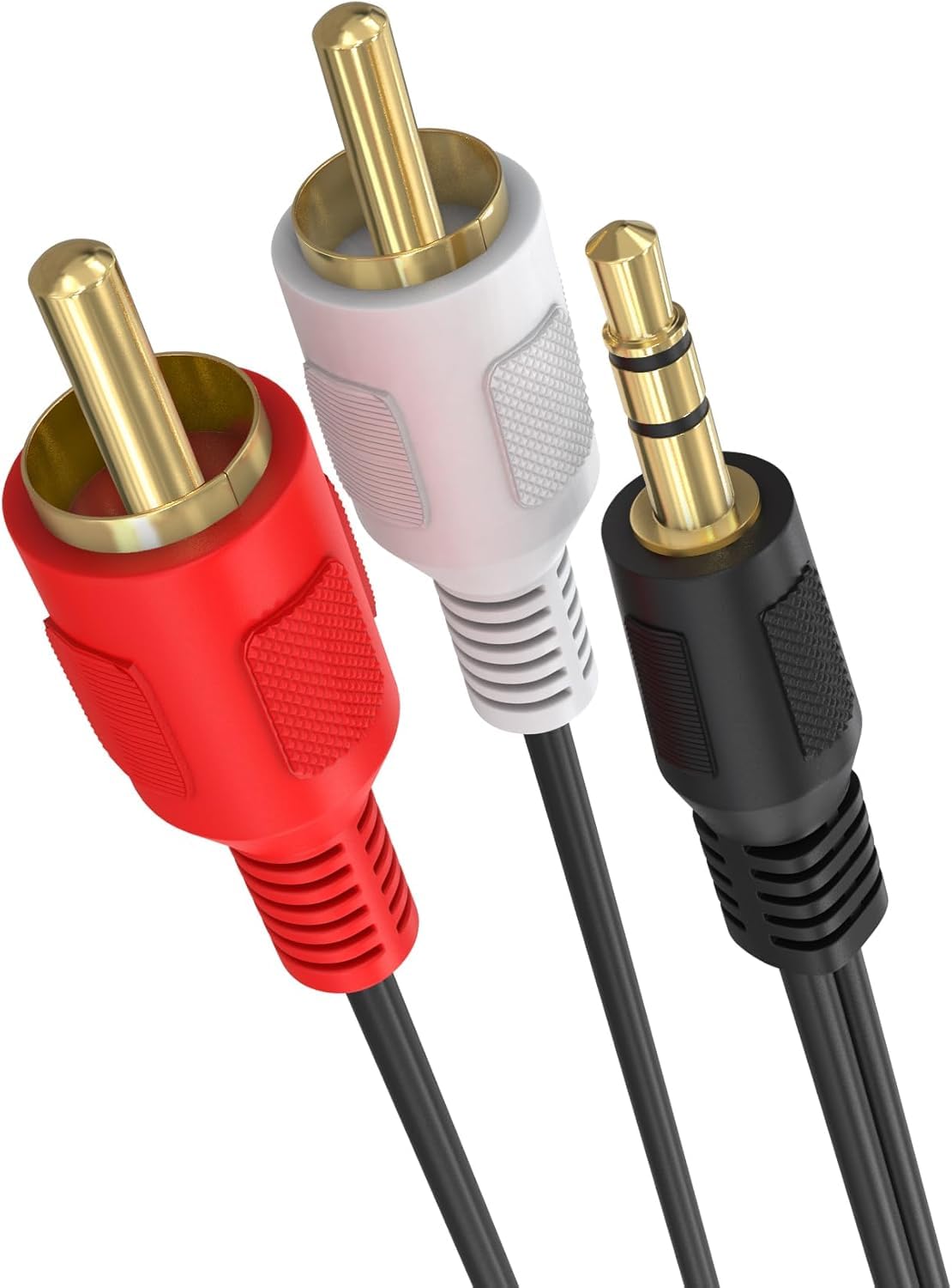 C & E-(Cables & Etc 1.5 Meter 3.5mm Stereo Male to 2 RCA Male Audio Cable – Black | Aux to RCA Adapter for TV, Home Theater, Amplifier, Speaker, Smartphone, and MP3 Players-PACK OF-1