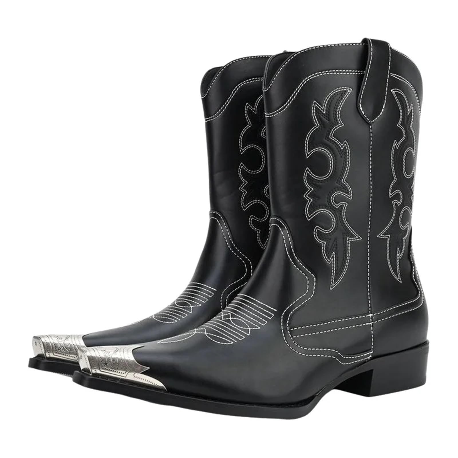 Botas Cowboy Botas de Moda for Hombre con Elementos metálicos