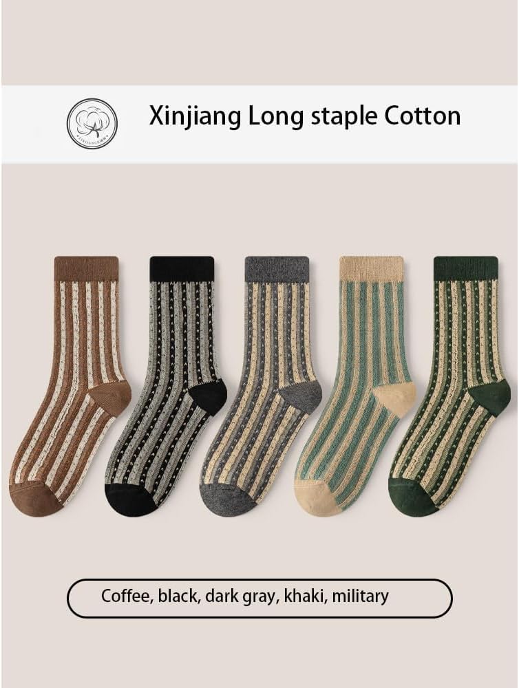 Chaussettes Basses 5 Paires de Chaussettes Automne et Hiver Chaussettes en Coton Chaussettes pour Hommes Chaussettes Hautes Chaussettes Confortables Chaussettes Respirantes Coupe Confortable