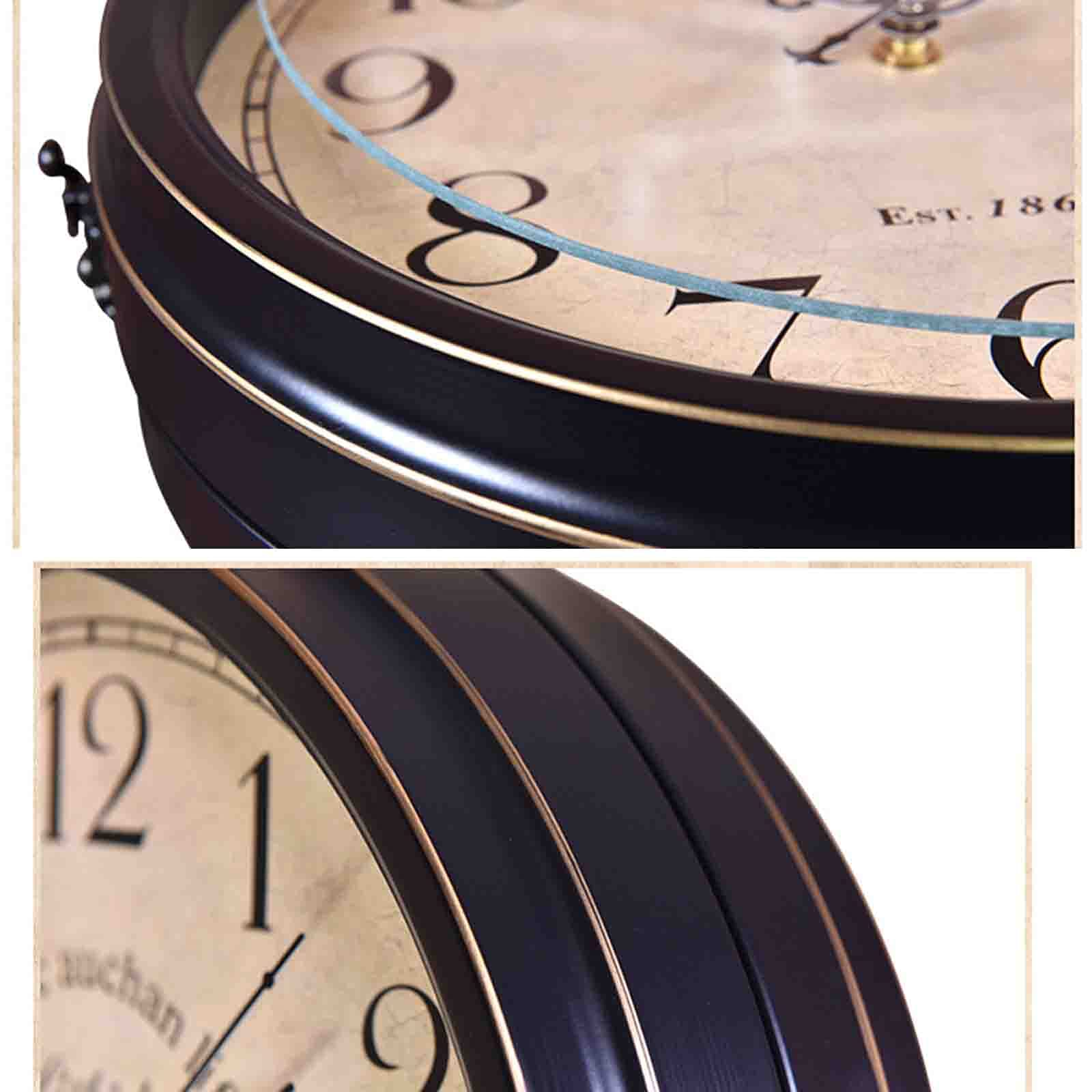 Reloj de jardín al aire libre, rotación de 360°, reloj de estación de tren de doble cara con función impermeable, ideal para decoración y eficiencia en interiores y exteriores