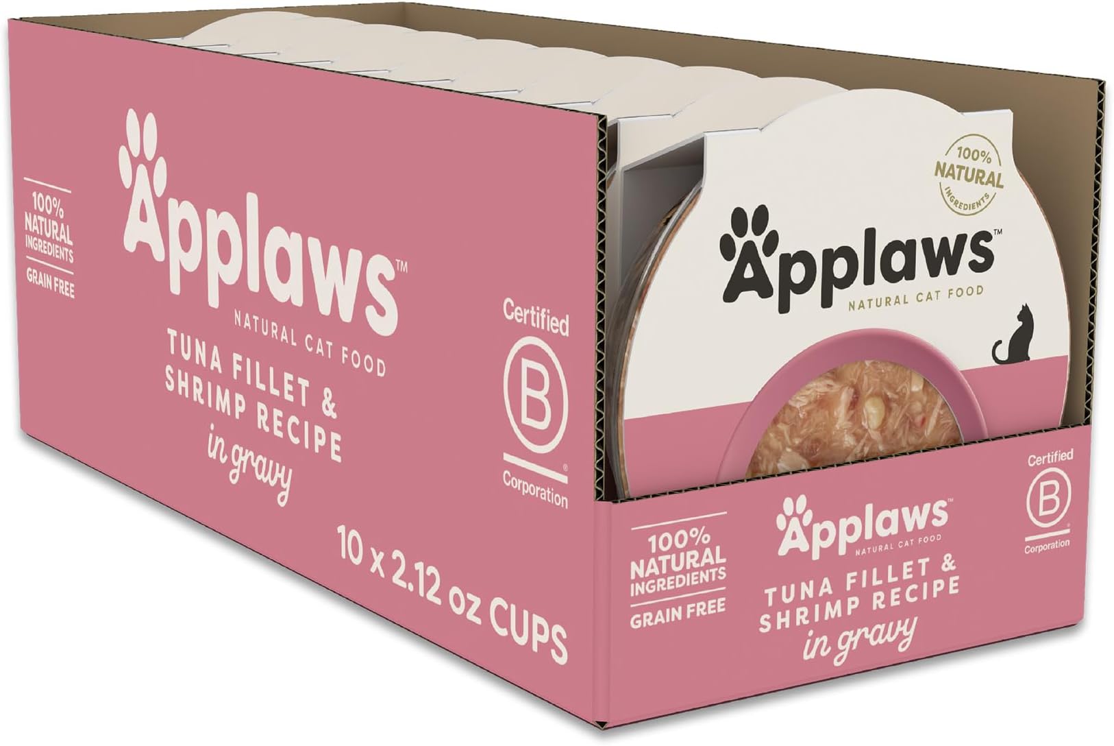Tuna Fillet & Shrimp in Gravy Wet Cat Food 10-Pack 2.12 oz Cups