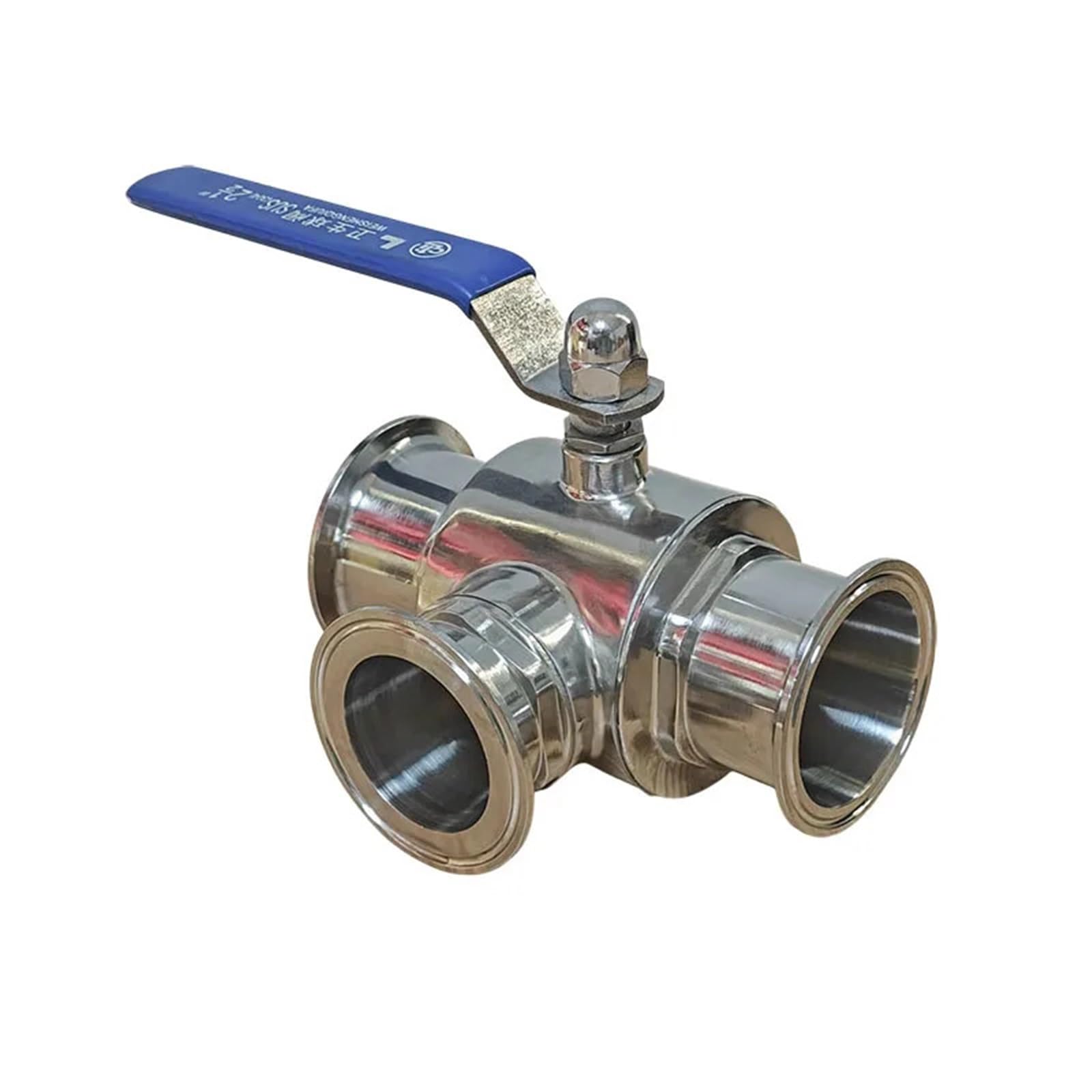 Lovssu 19Mm Triple Ball Valve 25Mm 51Mm Three-Way Ball Valvemanual Tri Clamp Quick Release Directional(,Colort)