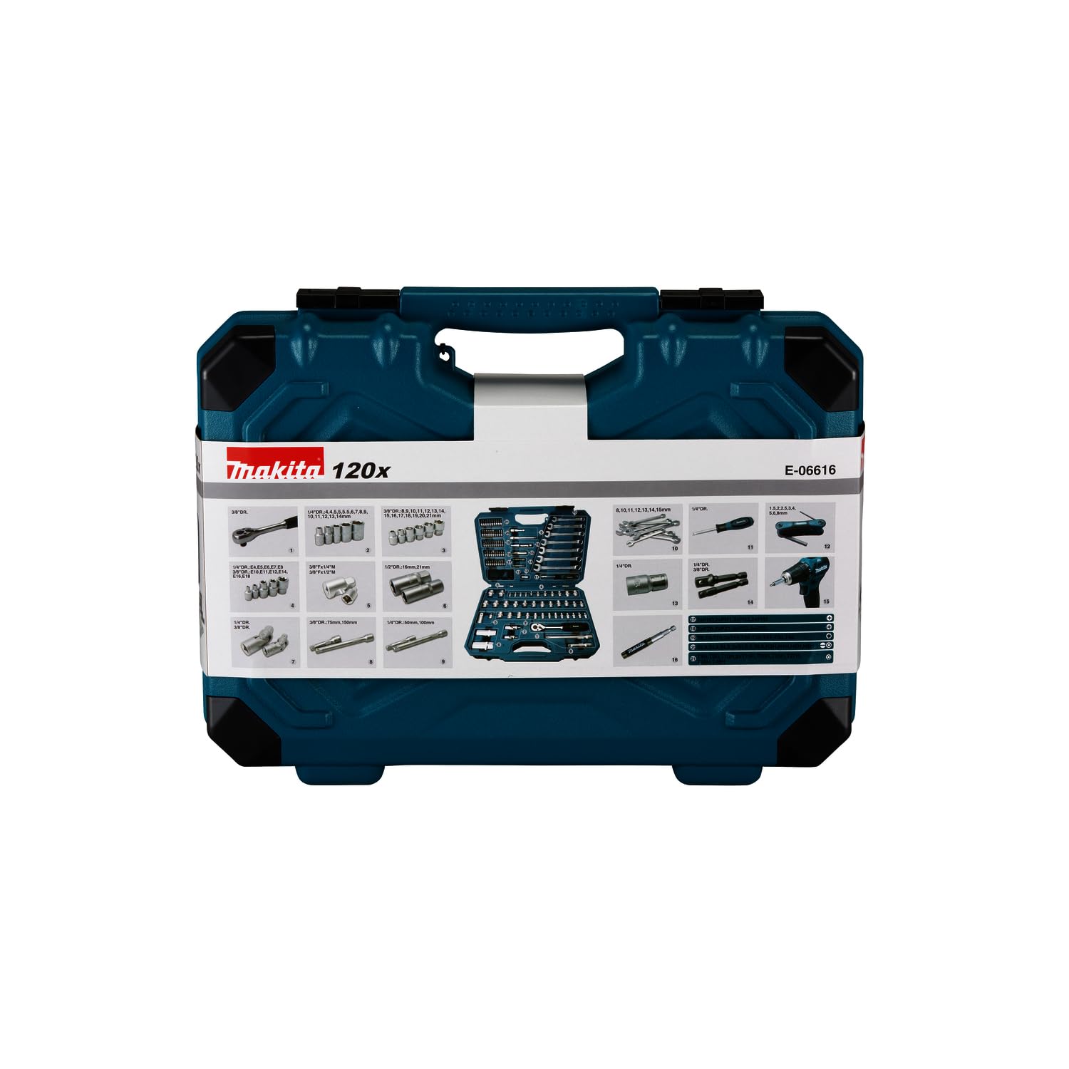 Makita E-06616 Juego de herramientas de 120 piezas