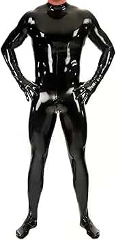 ラバー　ラテックス　スーツ　メンズ Amazon.co.jp: 男性ダブル対角ジップキャットスーツラテックス