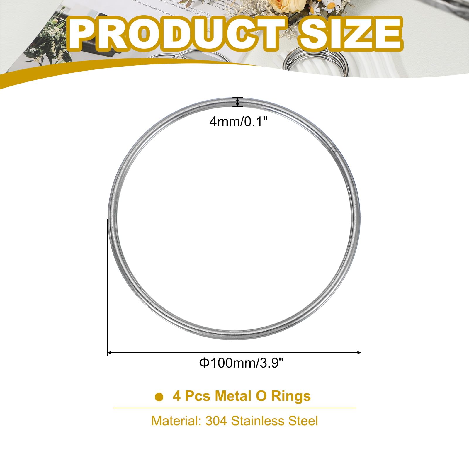 PATIKIL 2.8" Metal O Ring - Image 2