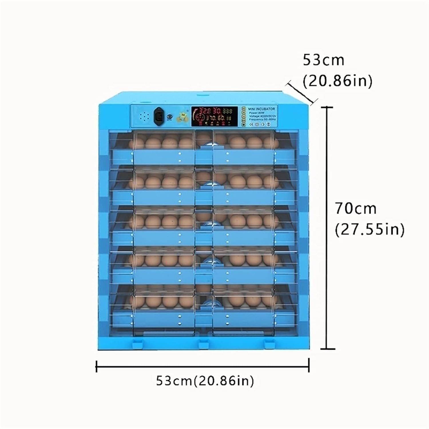 Fully Automatic Digital 320 Degree Egg Turning Incubator with Temperature Alarm, Home and Laboratory Incubator, Hatching Duck Goose Quail Eggs