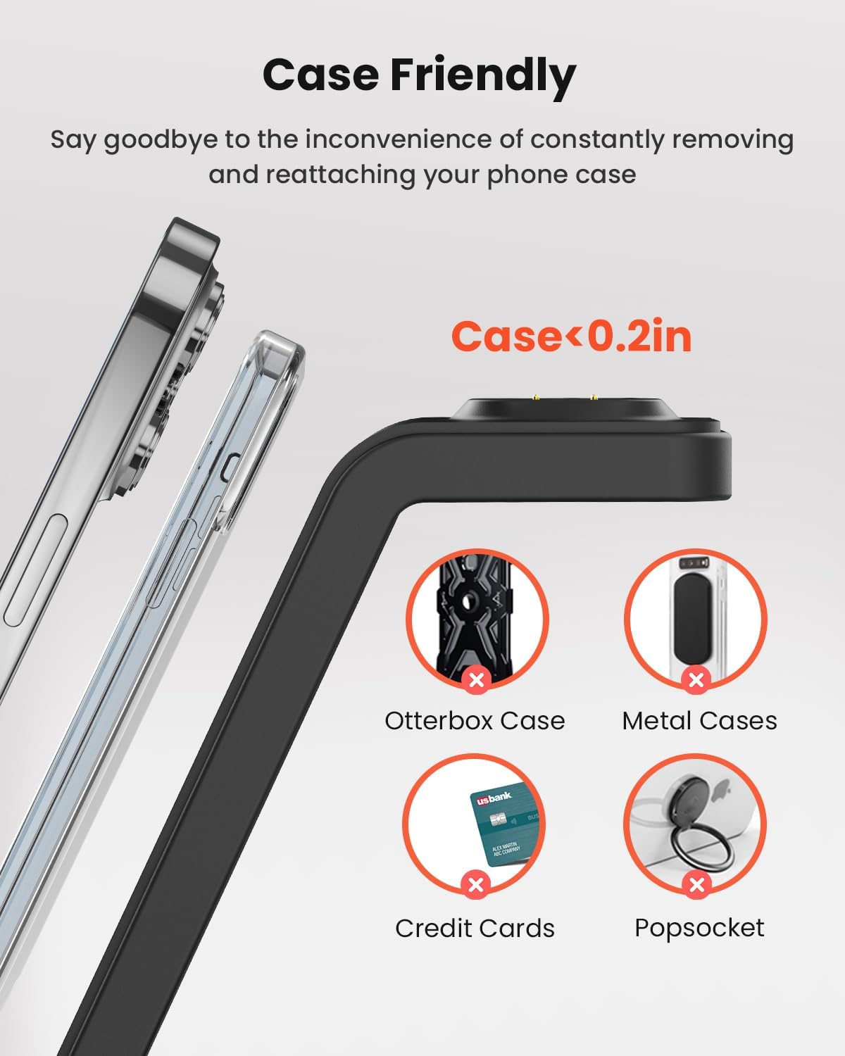 Wireless Charger for Fitbit Charging Station - GEEKERA 3 in 1 Phone Charger Stand for Fitbit Watch Sense 2/Sense/Versa 4/3, iPhone, Samsung, Google Pixel Phones, Androids, Airpods 3/2