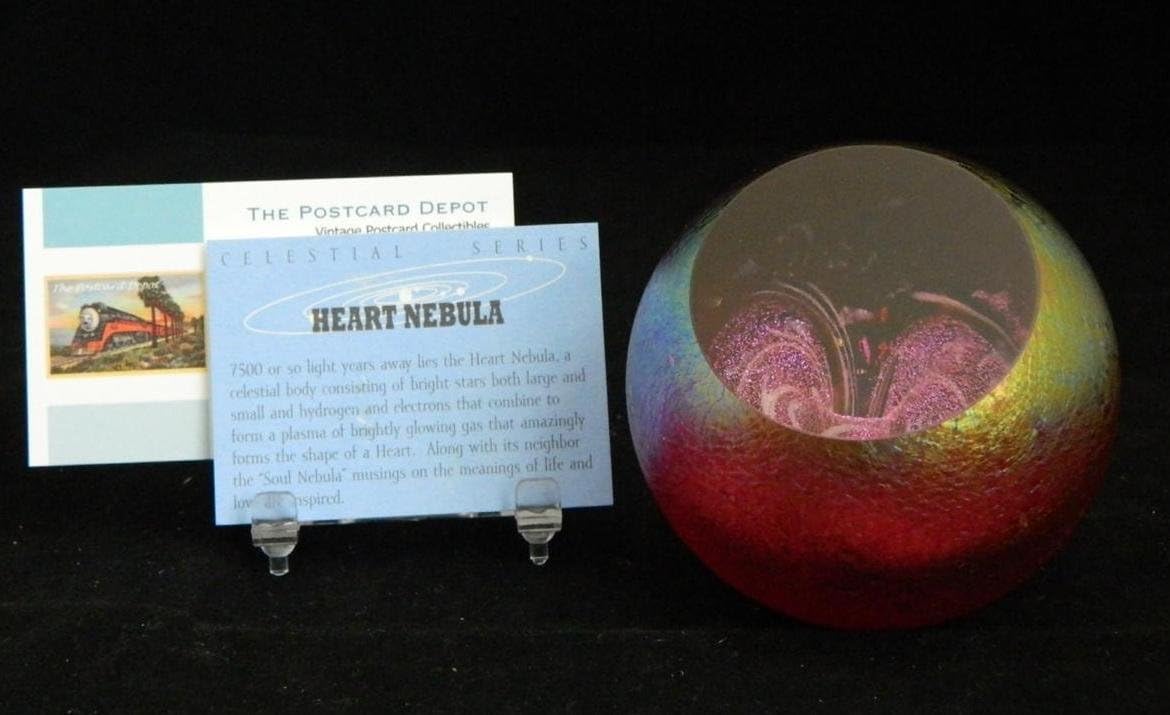 Glass Eye Studio Celestial Series Heart Nebula Paperweight