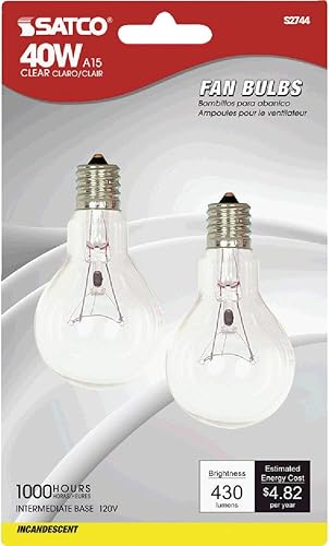 Miniatura 2 de Westinghouse Lighting 03936 Corp - Bombilla transparente A15 de 40 W, paquete de 2 unidades