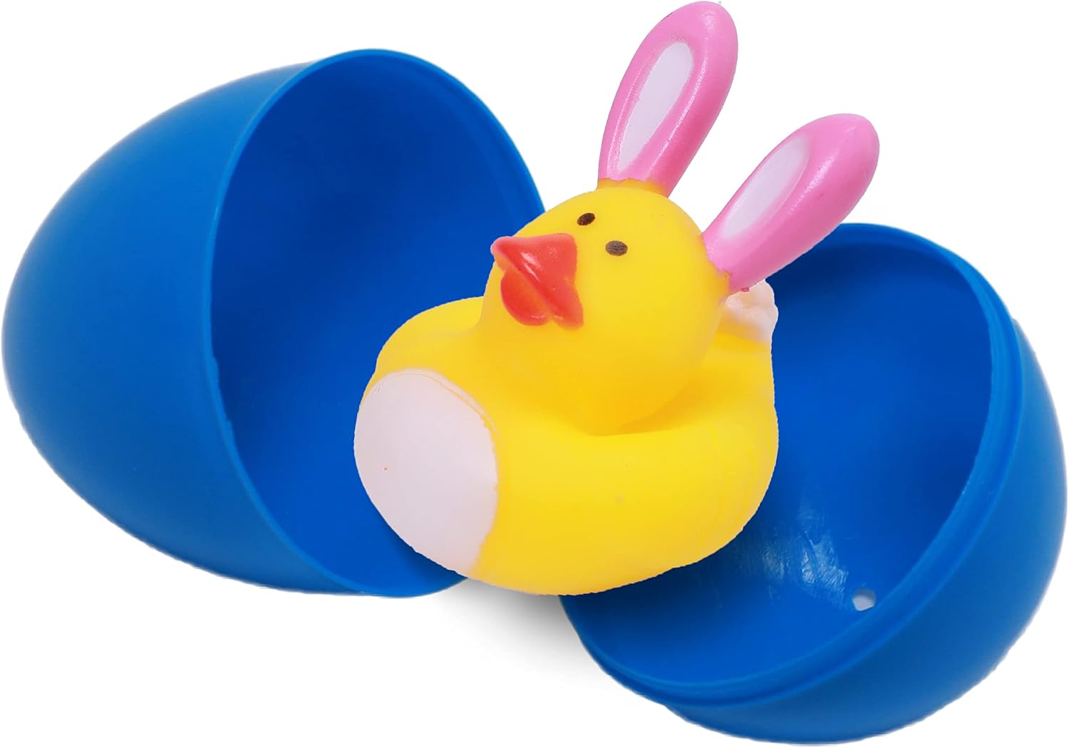 JOYIN 18 Pcs Easter Egg Filled with Animal Rubber Ducks, Easter Theme Party Favor for Kids, Easter Eggs Hunt, Summer Beach, Pool Activity, Basket Stuffers Filler, and Classroom Prize Supplies