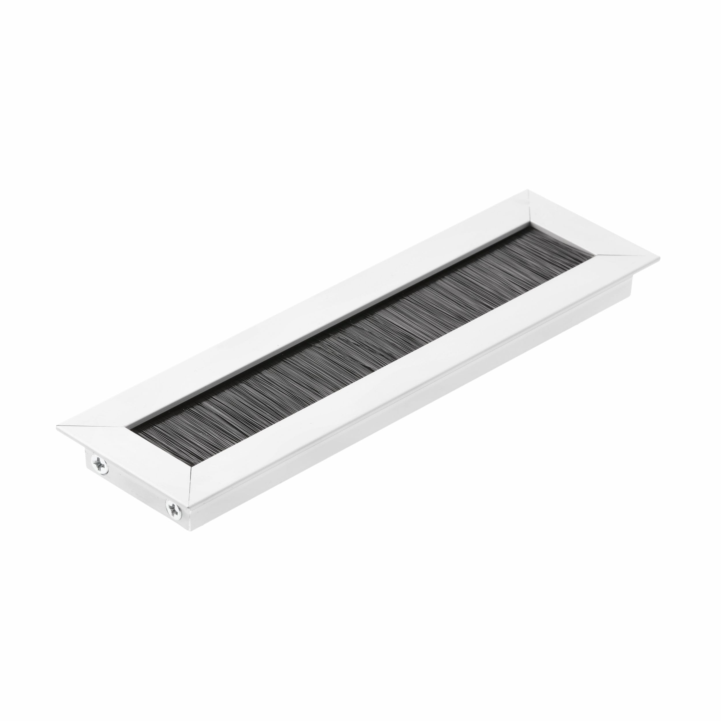 GTV - Merida Cable Grommet, Cable Entry Rectangular Outlet, Organisation for furniture Cable, Designed for Installation in Worktops, 51x180mm, Aluminium