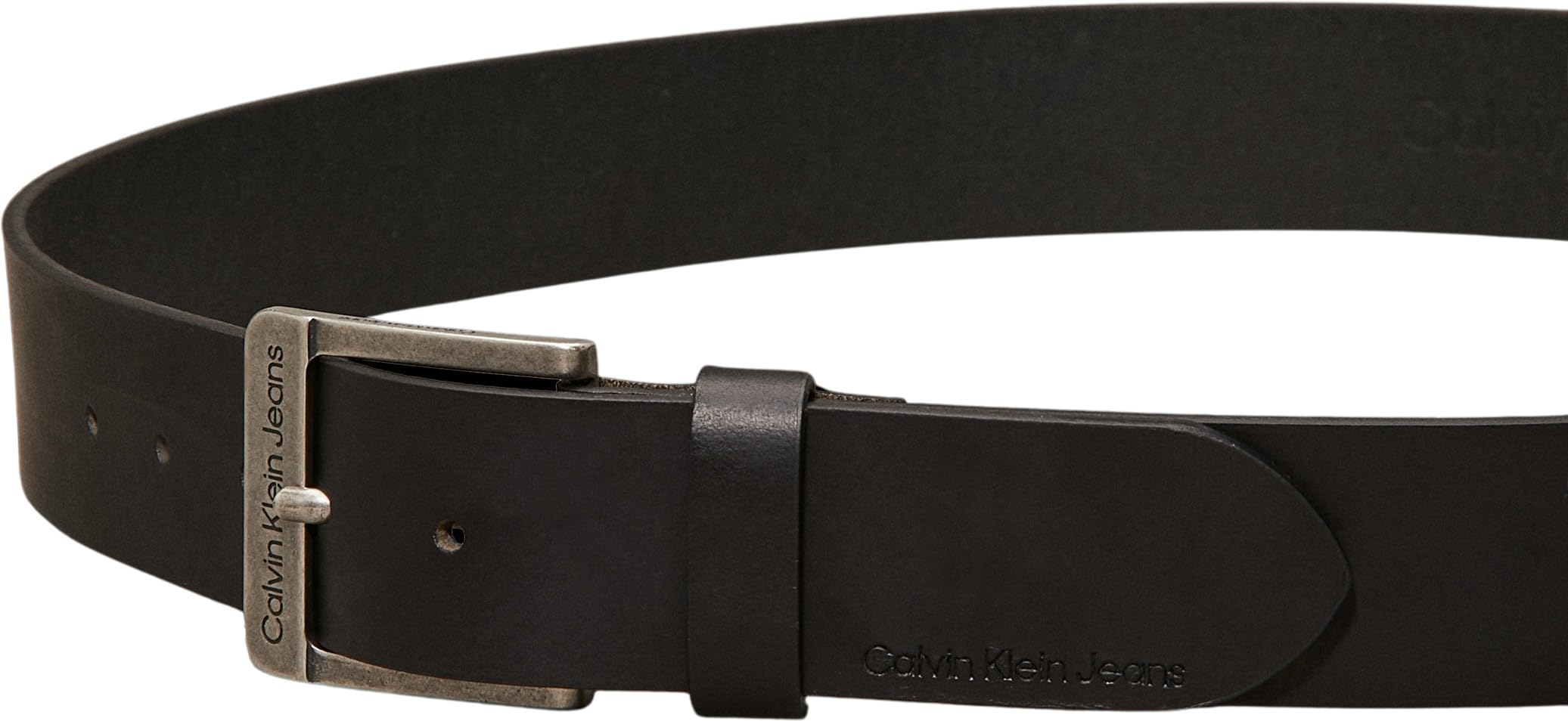 Calvin Klein Pasek męski CKJ Belt 4,0 cm Skórzany pasek, Kolor czarny, 85