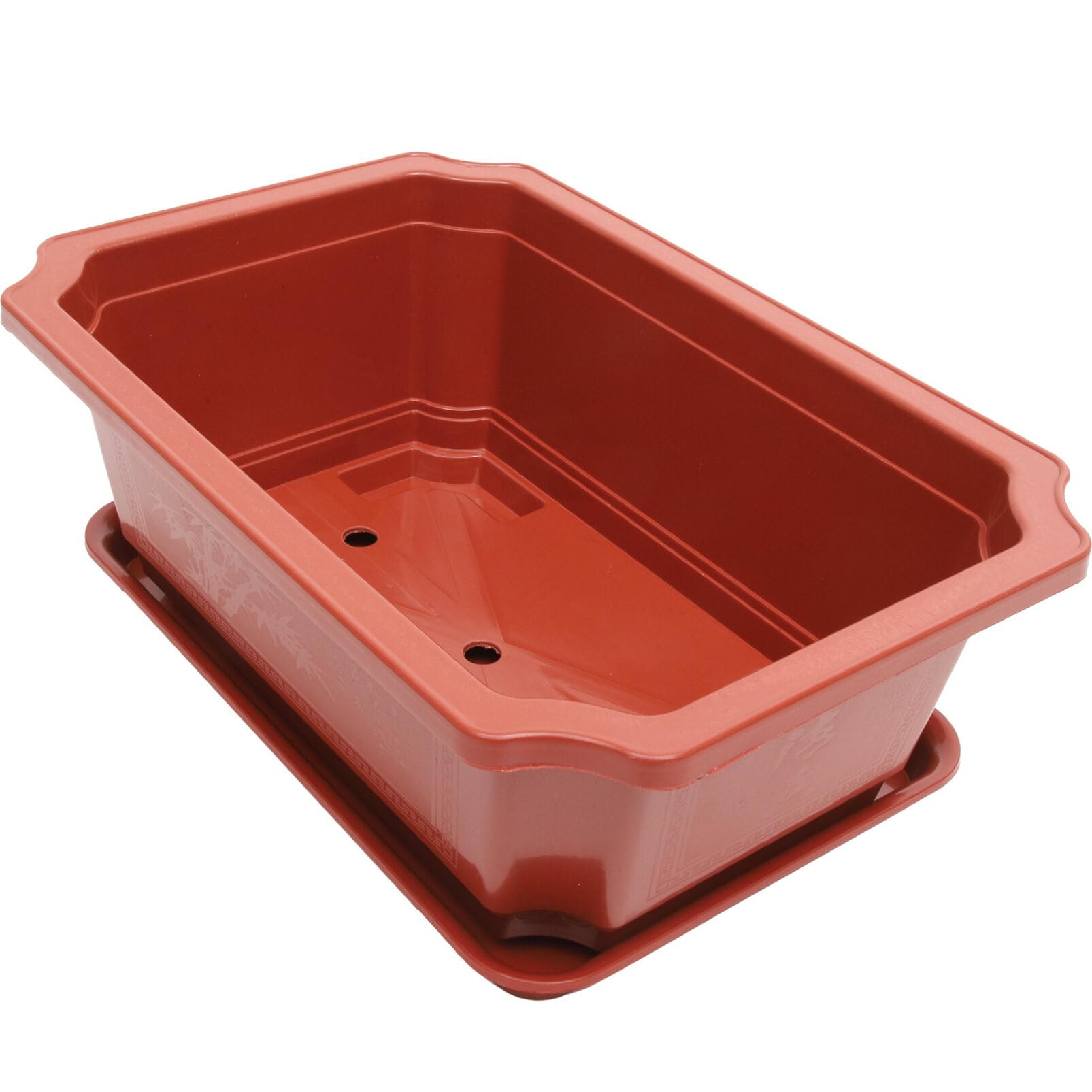 Sosoport Maceta Grande De Plástico para Bonsái Macetero Rectangular para Ventana con Orificio De Drenaje Y Bandeja Maceta para Alféizar De Ventana para Balcón Y Jardín