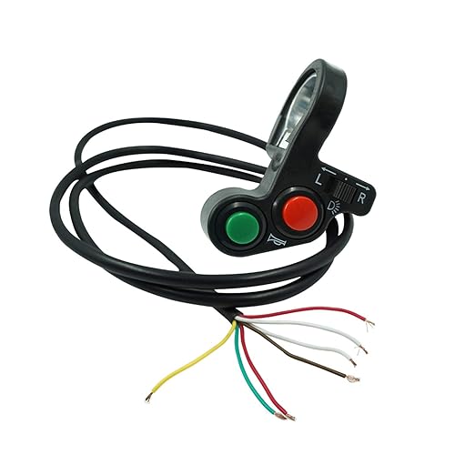 Miniatura 3 de Rayana Interruptor de manillar de motocicleta de 78 pulgadas de 0.866 in con función de bocina de faro delantero 3 en 1luz de señal de girobotón de