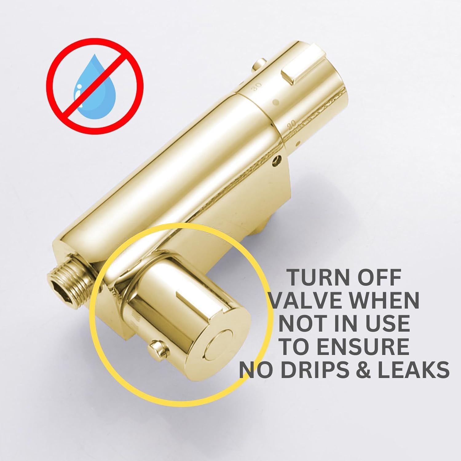 2er Set Thermostat Bidet Dusche Gold, Messing Brause Set, Muslimische Dusche für die Toilette, Shattaf Handbrause mit Thermostat, warm & kalt
