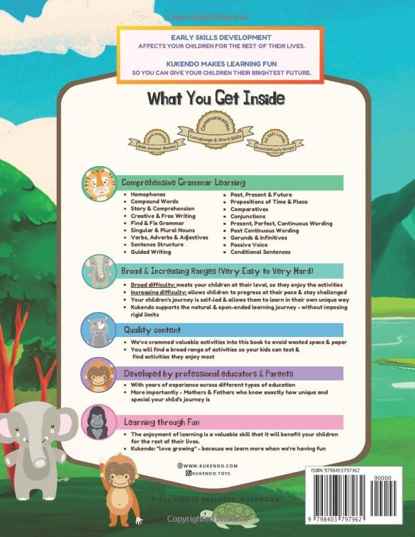 Fun English Grammar Activity Book age 7-11: Fun Kids Workbook to Improve All Areas of English Grammar - Image 2