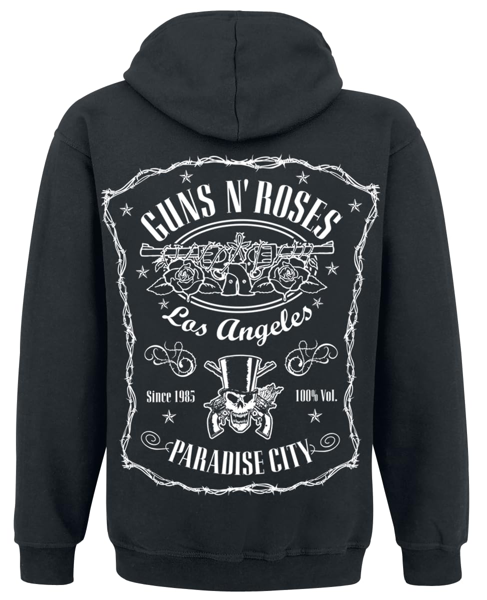 Guns N' Roses Paradise City Label Männer Kapuzenjacke schwarz