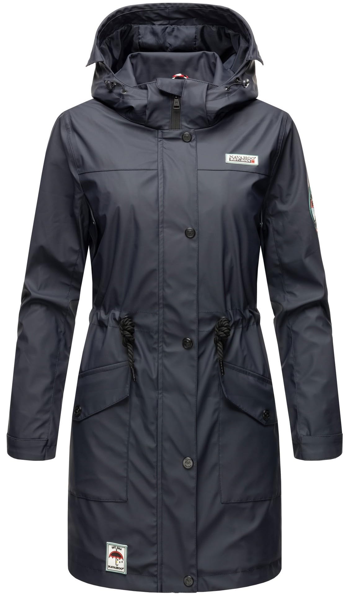 Navahoo Damen Softshell Jacke Winterjacke wasserabweisend Outdoor lang B678