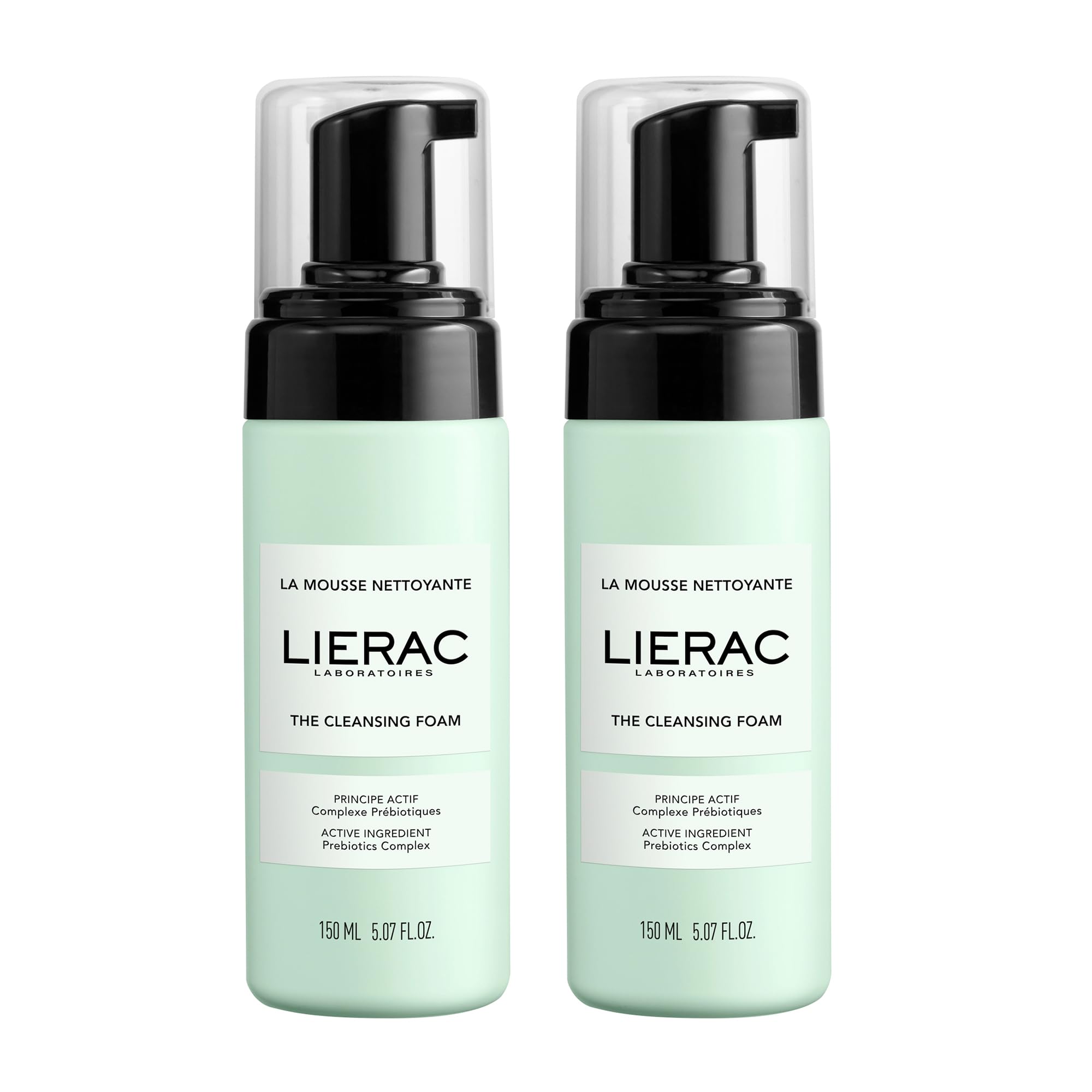 Lierac - Duo Mousse Nettoyante Visage - Préserve le Microbiote Cutané et Purifie en Douceur - Démaquillage Visage - 98% d'Ingrédients d'Origine Naturelle - Démaquillant Peaux Sensibles Végan