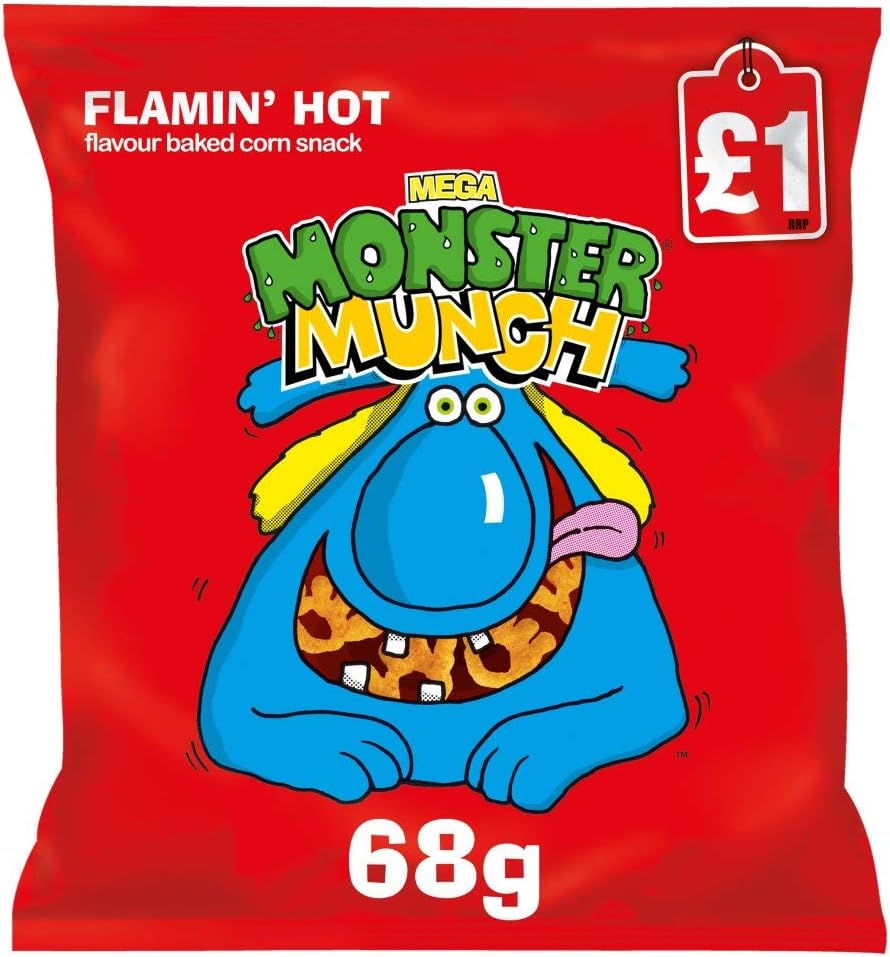 Monster Munch Mega Montser Munch Flamin'hot Snacks 68g x 12